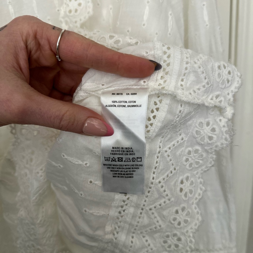 Anthropologie Meadow Rue Edelyn Ruffled Lace Blouse - Picture 5 of 7